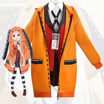 Anime Kakegurui Cosplay Pav Yomotsuki Runa Cosplay Kostiumai, Paltai Jk Mokyklos Mergaičių Uniforma Hoodie Helovinas Suknelė Moterims