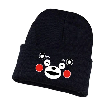 Anime Kumamon Megzti skrybėlę Cosplay skrybėlę Unisex Spausdinti Suaugusiųjų Atsitiktinis Medvilnės skrybėlę paaugliams žiemos Megzti Dangtelis
