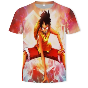 Anime vyrų drabužiai Nauji Mados Japonų Anime One Piece 3d print T shirt vyrai Luffy vyrai laisvi atsitiktinis O-kaklo summer tee marškinėliai homme