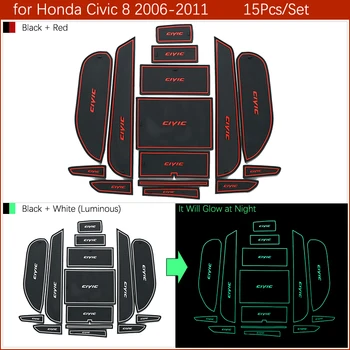 Anti-Slip Gumos Vartų Angą Taurės Kilimėlis Honda Accord 2008 - 2010 10 X 2018 - 2020 M. Civic 8 2006-2011 10 2016 - 2020 Priedai
