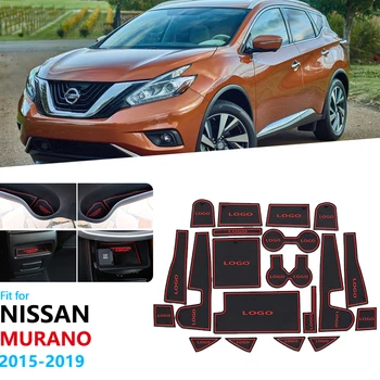 Anti-Slip Gumos Vartų Angą Taurės Kilimėlis Nissan Murano Z52 2016 2017 2018 2019 Durų Groove Kilimėlis Automobilio Inercinių Taurės Pagalvėlė