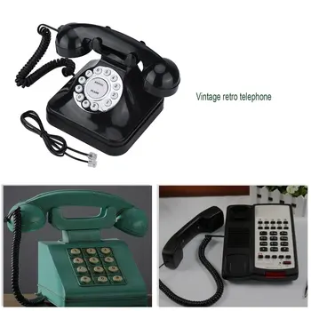 Antikvariniai Europos Vintag Fiksuotojo Ryšio Telefono Black High Definition Skambinkite Didelis Aišku Mygtuką Fiksuotojo Ryšio Telefono