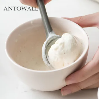 ANTOWALL Šiaurės stiliaus porceliano indai sriuba, košės šaukštą ledų desertas mažas šaukštas mini šaukštas