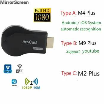 Anycast Belaidžio WiFi Dongle Imtuvą TV stick Adapteris M2/M4/M9 Plius 