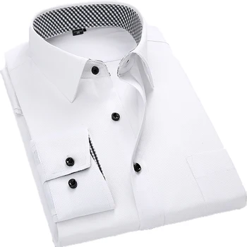 Aoliwen prekės ženklo Vyrai Stripe Marškinėliai 2020 m. rudenį Naujų Verslo Prekės ženklo Vyrų Slim Fit Suknelė marškinėliai Vyrų Jindian Atsitiktinis ilgomis rankovėmis Marškinėliai