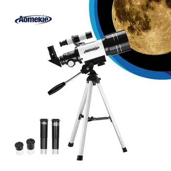 AOMEKIE Teleskopas 70mm Objektyvas su Kompaktiškas Trikojis Finderscope Pradedantiesiems Dekoracijos Mėnulis Žiūrėti HD 15-140X Monokuliariniai Vaikų Dovanų