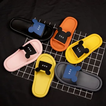 Apanzu skaidres moterys Lauko 2021 M. Vasaros moterų namų šlepetės Ponios sandalai platforma mielas animacinių filmų batai skaidres moterų geltona