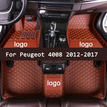 APPDEE Automobilio grindų kilimėliai Peugeot 4008 2012 2013 2016 2017 Custom auto pėdų Pagalvėlės