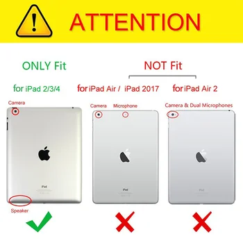 Apple ipad 2 3 4 Atveju Apversti Litchi PU Odos Padengti ipad 2 ipad 4 ipad3 su 