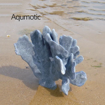 Aqumotic Mėlyna Koralų Shihai 1pc Didelių Įvairių Formų Natūralių Medžiagų Shell Namų Decroa Parduotuvė Langų Apdailos