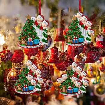 Asmeniniams, Šeimos Kalėdų Eglutės Ornamentu Šeimos 2 4 6 8 Dervos Kabinti Pakabučiai Puikus Dovanos Išplėstinės Šeimos Draugais