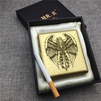 Asmeninį Eagle Sword Vario Cigarečių Atveju Langelį Vyrų Metalo Cigarečių Dėžės Lazeriu Graviruotas Saugojimo Dūmų Lauke Erelis