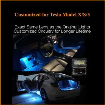 Atnaujintas Itin Ryškus Lengva-Plug Pakeitimo LED Vidaus Apšvietimas Tesla Modelis 3 Modelis S Modelis X Tinka Kamieno Frunk Durų Balos