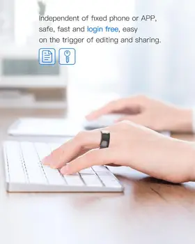 Atsparus vandeniui Atrakinti Sveikatos Apsaugos Smart Žiedas Dėvėti Naujų technologijų Magic Finger NFC Žiedas 