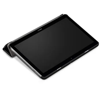 Atveju, Huawei MediaPad T3 10 MAA-L09 MAA-L03 9.6 colių Padengti Planšetinį kompiuterį už Garbę Žaisti Mygtukai 2 9.6 Plonas Flip PU Atveju+Filmas+Rašiklis