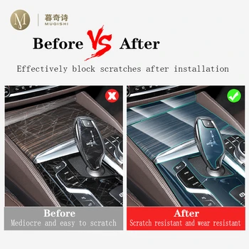 Audi A6 A7 C8 2019 2020Car Interjero Centras konsolės Skaidrios TPU Apsauginė plėvelė Anti-scratch Repair kino Priedai Refi