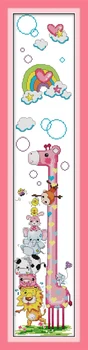 Aukštis diagramos žirafa kryželiu rinkiniai animacinių filmų count Aida 18ct 14ct 11ct spausdinti siuvinėjimas 