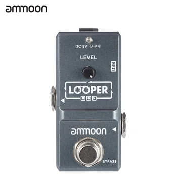 Aukštos Kokybės ammoon AP-09 Nano Linijos Elektrinės Gitaros Efektu Pedalas Looper Tiesa Apeiti Neribotas Overdubs 10 Minučių Įrašymo