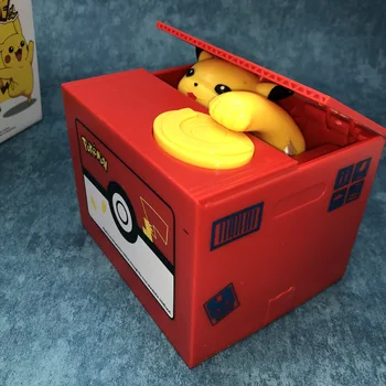 Aukštos Kokybės Elektroninių Pinigų Lauke Pokemon Pikachu Piggy Bank Pavogti Monetos Automatiškai Vaikams Draugo Gimtadienio, Kalėdų Dovana