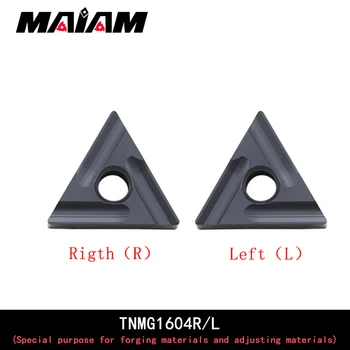 Aukštos kokybės trikampio formos griovelį grubus tvarkymo specialiojo transporto priemonės ašmenys TNMG160404 TNMG160408 įdėklai teisę cutter kairėje cutter
