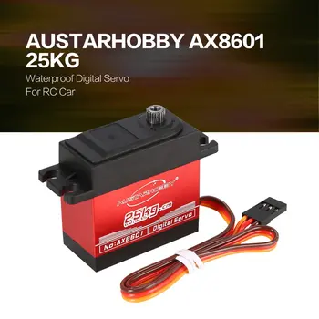 AUSTARHOBBY AX8601 4.8-6.0 V 25KG 0.15 sekundes / 60 laipsnių vandeniui sukimo momentas full metal gear skaitmeninis servo RC auto dalys