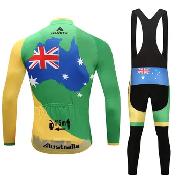 Australija Iki 2021 M. Žiemos Vilnos Pro Dviračių Džersis Nustatyti Mountian Dviračių Drabužiai Dėvėti Ropa Ciclismo Lenktynių Dviratis Drabužių Dviračių Rinkinys