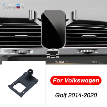 Automobilio, Mobiliojo Telefono Laikiklis Volkswagen VW Golf 7 MK7-2020 m. GPS mobiliųjų Telefonų Oro Ventiliacijos Angos Laikiklis Snap-tipo Navigacijos Stovas