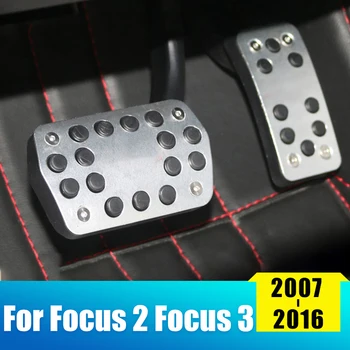Automobilio Pedalai Padengti Ford Focus 2 3 MK2 MK3 2007-2016 2008 2012 m. Kuro Greitintuvo Stabdžių Pedalą Clucth Pedalai Mygtukai Priedai