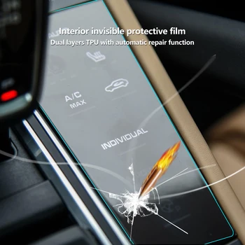 Automobilio Salono Konsolės Įrankių Skydelis Clear Screen Protector, Skaidri Apsauginė Plėvelė Lipdukas už 