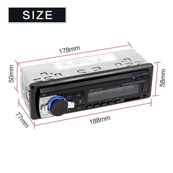 Automobilio Stereo Radijo 60Wx4 Išėjimo Bluetooth FM MP3 Stereo Radijo Imtuvas, Aux, su USB SD Skambinimas laisvų Rankų įranga ir Nuotolinio Valdymo