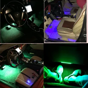 Automobilio Stilius 4pcs Automobilio LED Dekoratyvinis Apšvietimas Juostelės dacia logan 
