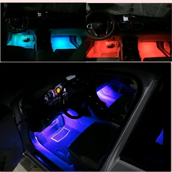 Automobilio Stilius 4pcs Automobilio LED Dekoratyvinis Apšvietimas Juostelės dacia logan 