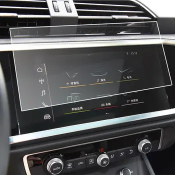 Automobilių Navigacijos Grūdintas Stiklas Ekrano Apsauginės Plėvelės Audi Q3 2019 Radijo DVD GPS LCD galiniu langu Ekrano Lipdukas