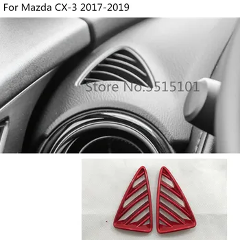 Automobilių stiliaus padengti garnyras detektorius apdaila priekiniai Oro kondicionavimas, kondicionavimo Angos Ventiliacijos 2vnt Dėl Mazda CX-3 CX3 2017 2018 2019 2020