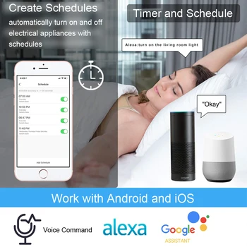 AVATTO Tuya Wifi Šviesos Jungiklis su elektros lizdą, Smart Gyvenimo APP Control, Smart Sienos Jungiklis, 1/2/3 Gauja Dirbti su Alexa,Google Namuose