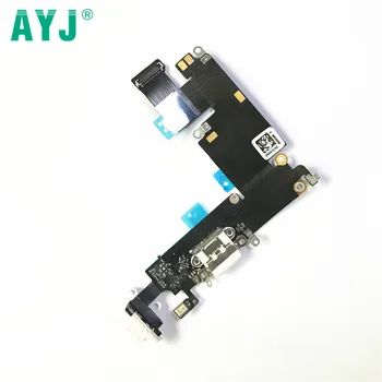 AYJ 10vnt Įkrovimo lizdas Flex Cable for iPhone 6 6G 6Plus 5.5' USB Doko Jungtis Įkroviklis, Ausinės Audio jungtis Lanksti Dalys
