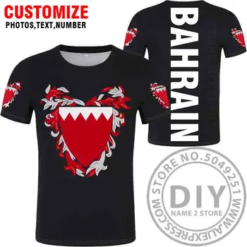 BAHREINO Marškinėliai Foto Raudona Bhr Šalį T-shirt Bh Bahreinas 
