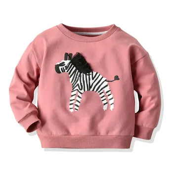 Bamblys Vaikai Berniuko, Palaidinukė Rudens Žiemos Zebra Modelis ilgomis Rankovėmis Apvalios Kaklo Megztinis Prarasti Viršūnes, T-marškinėliai, Drabužiai