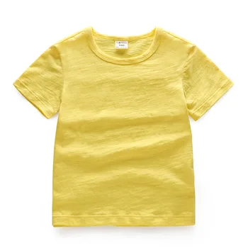 Bambuko Medvilnės Vaikų Marškinėliai 2020 Metų Vasaros Mergaičių marškinėliai Kvėpuojantis Berniuko Marškinėliai Topai Vaikams vientisos Spalvos Berniukai Tees 1-8T