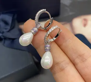 Baroko perlas pakabukas auskarai auskarai paprasta temperamentas pasakų mados auskarai
