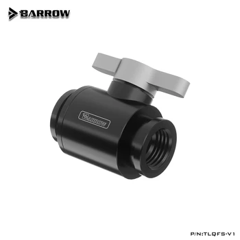 Barrow G1/4 smėlio juoda MINI aliuminio lydinio rankena dvigubas vidinis sriegis vandens stop rutulinis vožtuvas TLQFS-V1