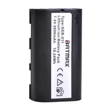 Batmax 2600mAh GEB211 GEB212 Li-ion baterija pakuotės TPS1200,ATX1200,GPS1200,GRX1200,RX1200,TC1200 viso stotis