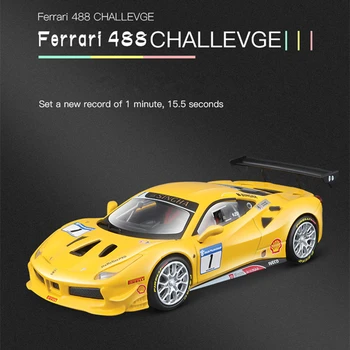 Bburago 1:43 Ferrari 488 GTE serijos akrilo ekranas lauke ralio automobilio modelis, Modeliavimas Lydinio Automobilio Modelį Rinkti dovanas žaislas