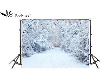 Beebuzz foto fonas balto sniego fone žiemą