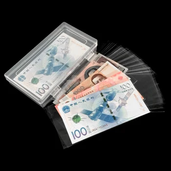 Behogar 100vnt Popieriniai Pinigai Albumą Valiutos Banknotų Kolekcija Rankovėmis Raštas Maišelį su Laikymo Dėžutė