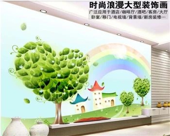 Beibehang Vinilo sienos tėtis peint freskos 3d custom HD povandeninį pasaulį 3d animaciją undinė tapetai, vaikų kambarys tapetai roll
