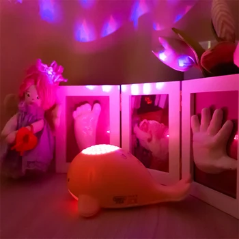Beiens Nakties Žiburiai Vaikas Star Dangaus Projektorius Žaislas Kūdikiui Muzikinių Mobilių Šviesos USB jungtį Bluetooth Nuotolinio Valdymo Kalėdų