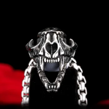 Beier 316L nerūdijančio plieno, Aukštos kokybės didžiulis saber-dantytų tigras populiarus pakabukas karoliai 3D projektavimo exqusite vyrų papuošalai LP096