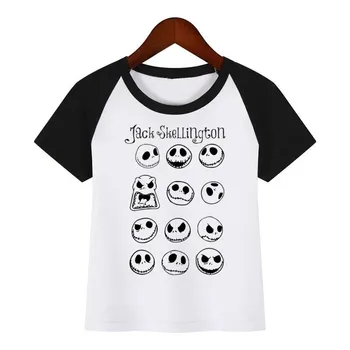 Berniukų ir Mergaičių Jack Skellingt Anime Print T Shirt Baby Vaikai Juokinga Drabužius Chirden Vasaros T-shirt