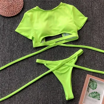 Bikini Moterims 2019 M. Maudymosi Kostiumėliai, Spausdinimo Bikini Nustatyti Naują Maudymosi Kostiumėlį Tvarstis Paplūdimio Maudymosi Kostiumą, Push Up Brazilijos Kostiumas Bikini Biquini
